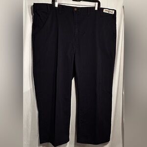 MENS 49 X 26 (TAGGED 50 X)BLUE WORKRITE FLAME RESISTANT CHINO UNIFORM WORK PANTS